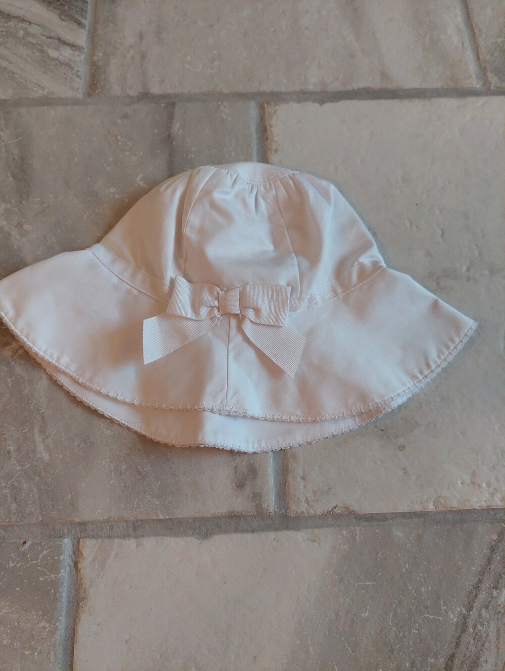 Janie And Jack White Sun Hat 6-12 Months